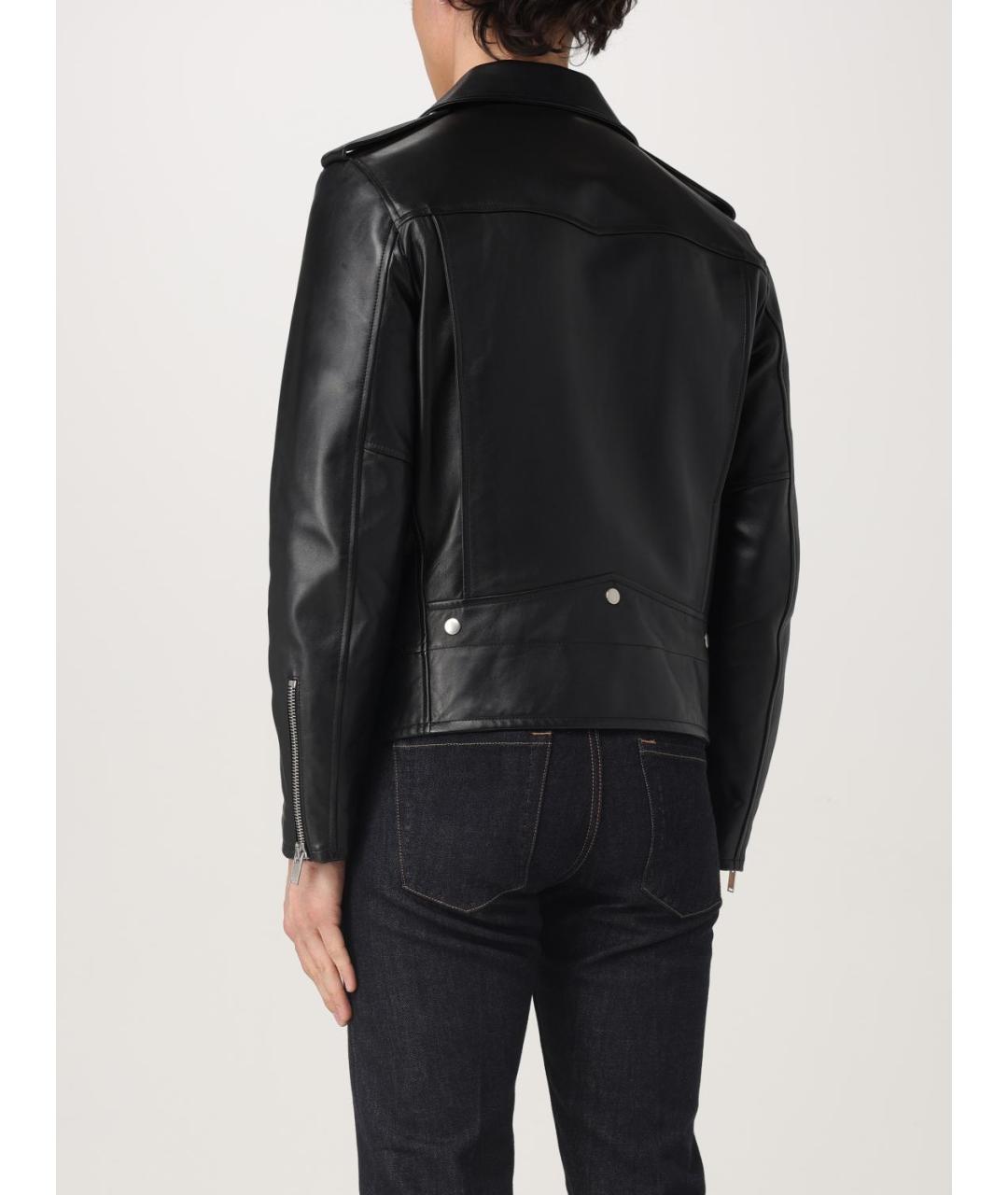 SAINT LAURENT Черная кожаная куртка, фото 4