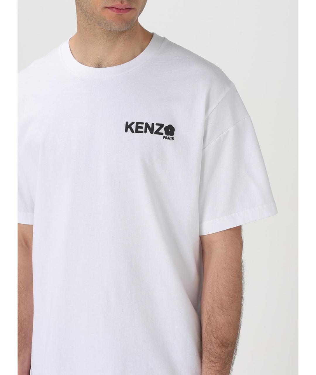 KENZO Белая хлопковая футболка, фото 5