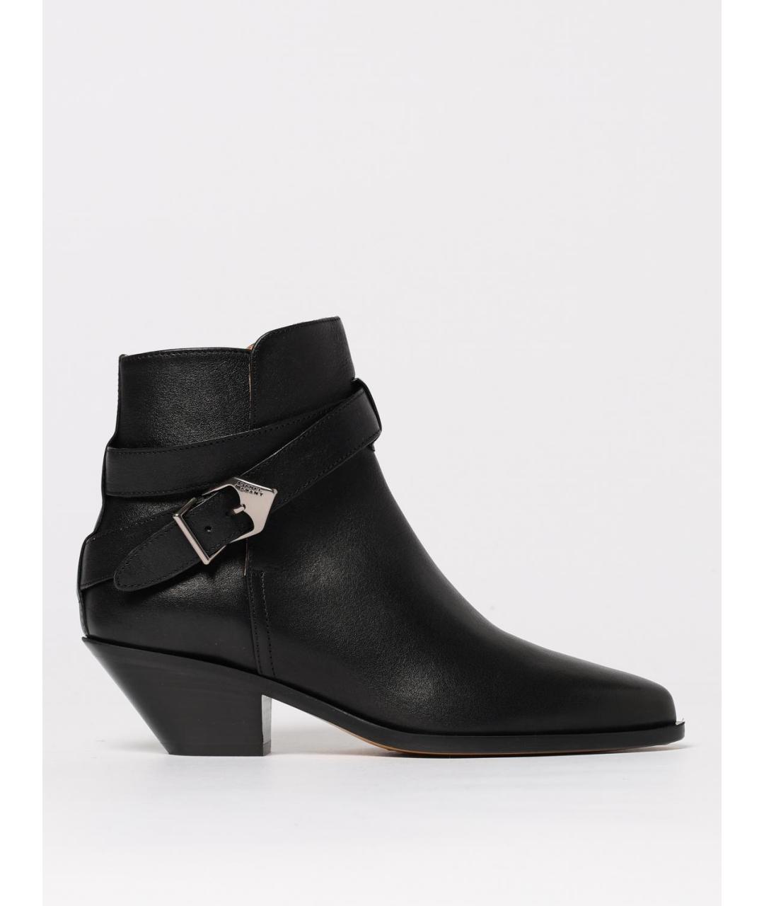 ISABEL MARANT Черные кожаные ботинки, фото 5
