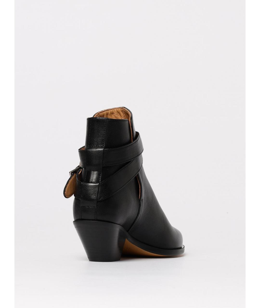 ISABEL MARANT Черные кожаные ботинки, фото 3