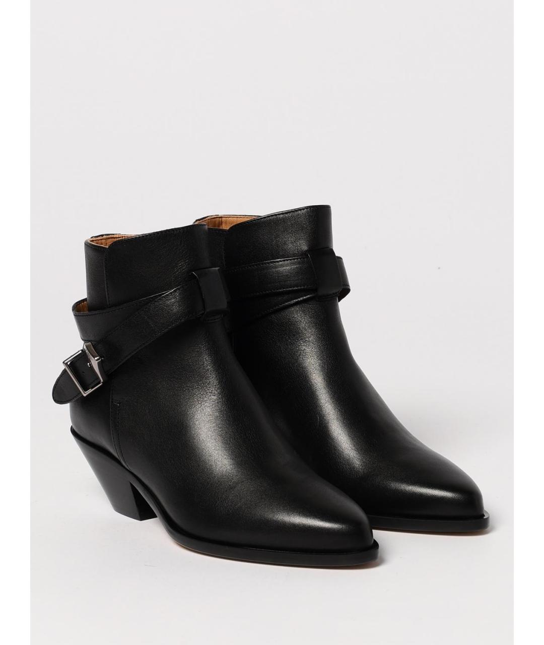ISABEL MARANT Черные кожаные ботинки, фото 2
