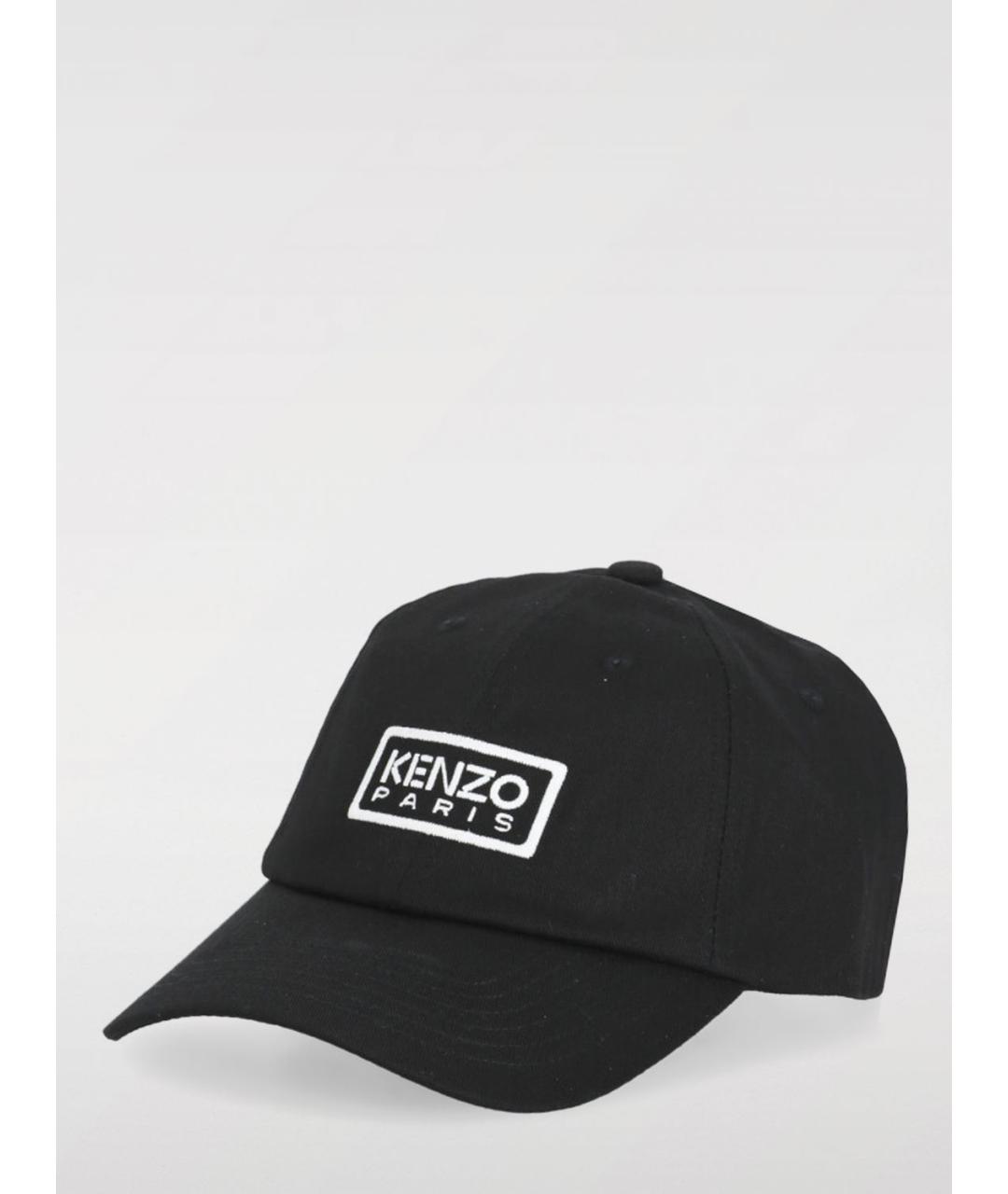 KENZO Черная хлопковая кепка, фото 3