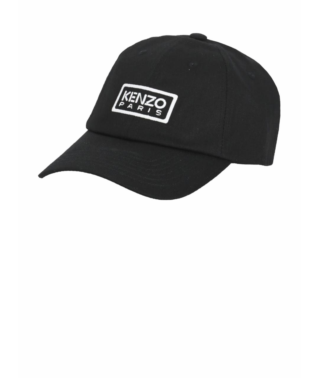 KENZO Черная хлопковая кепка, фото 1