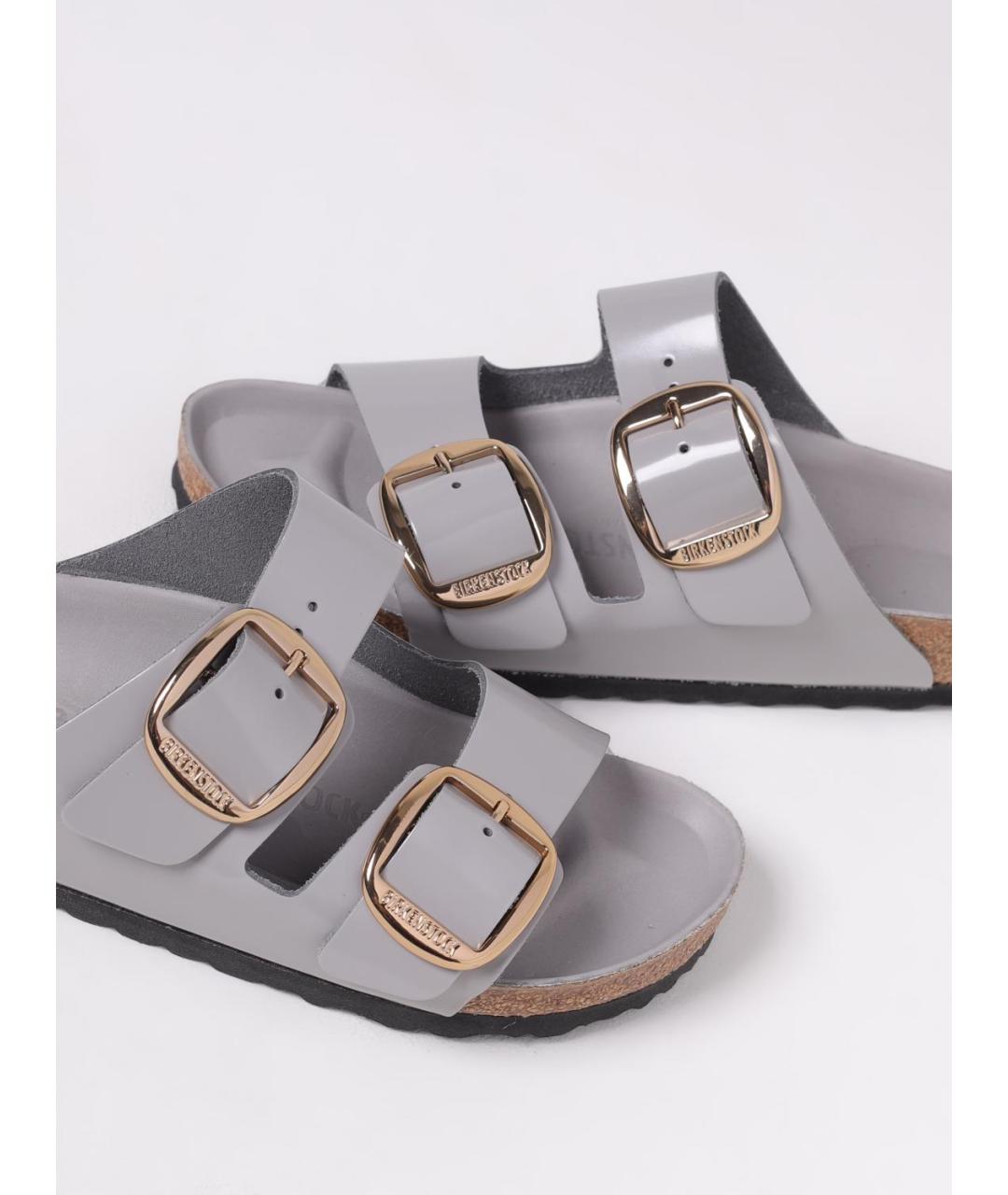 BIRKENSTOCK Серые шлепанцы, фото 4