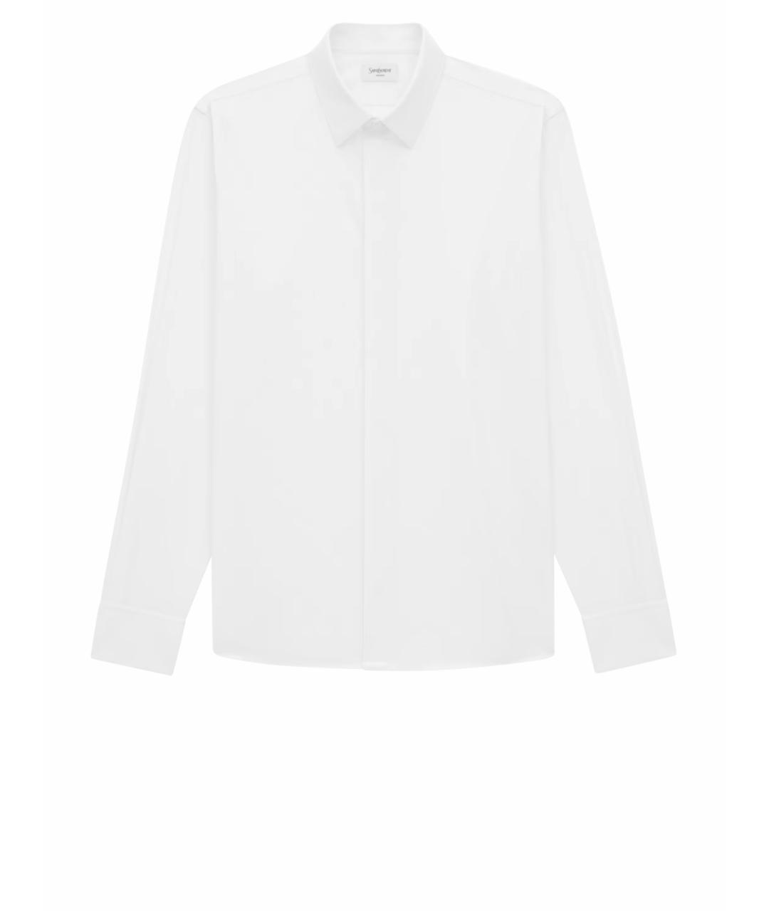 SAINT LAURENT Белая хлопковая классическая рубашка, фото 1