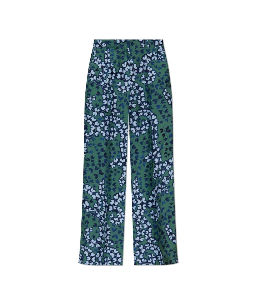 LANVIN Зеленые прямые брюки, фото 1