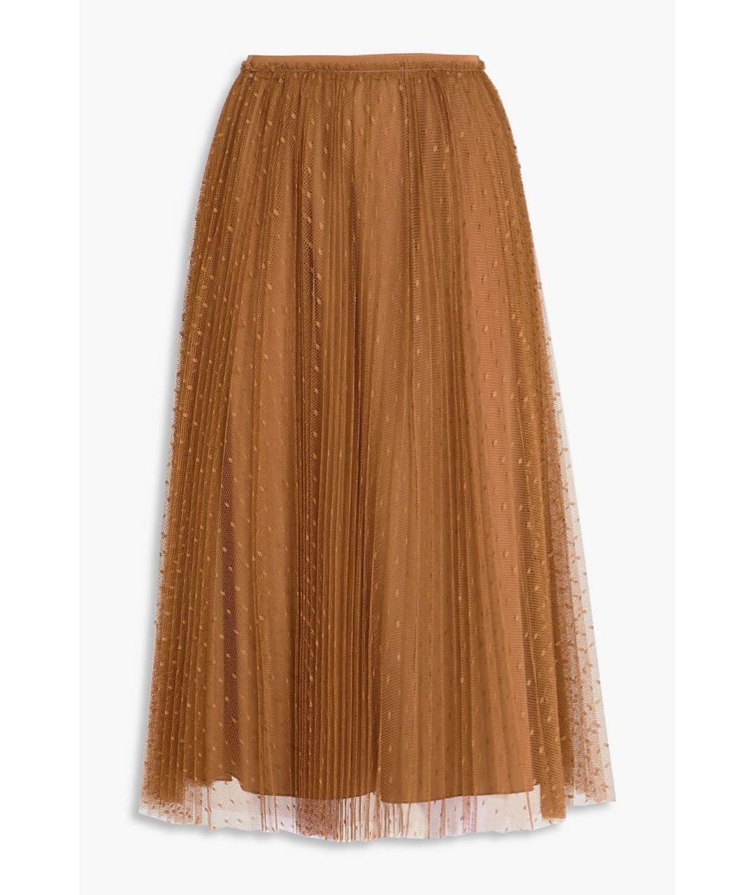 RED VALENTINO Коричневая юбка миди, фото 4