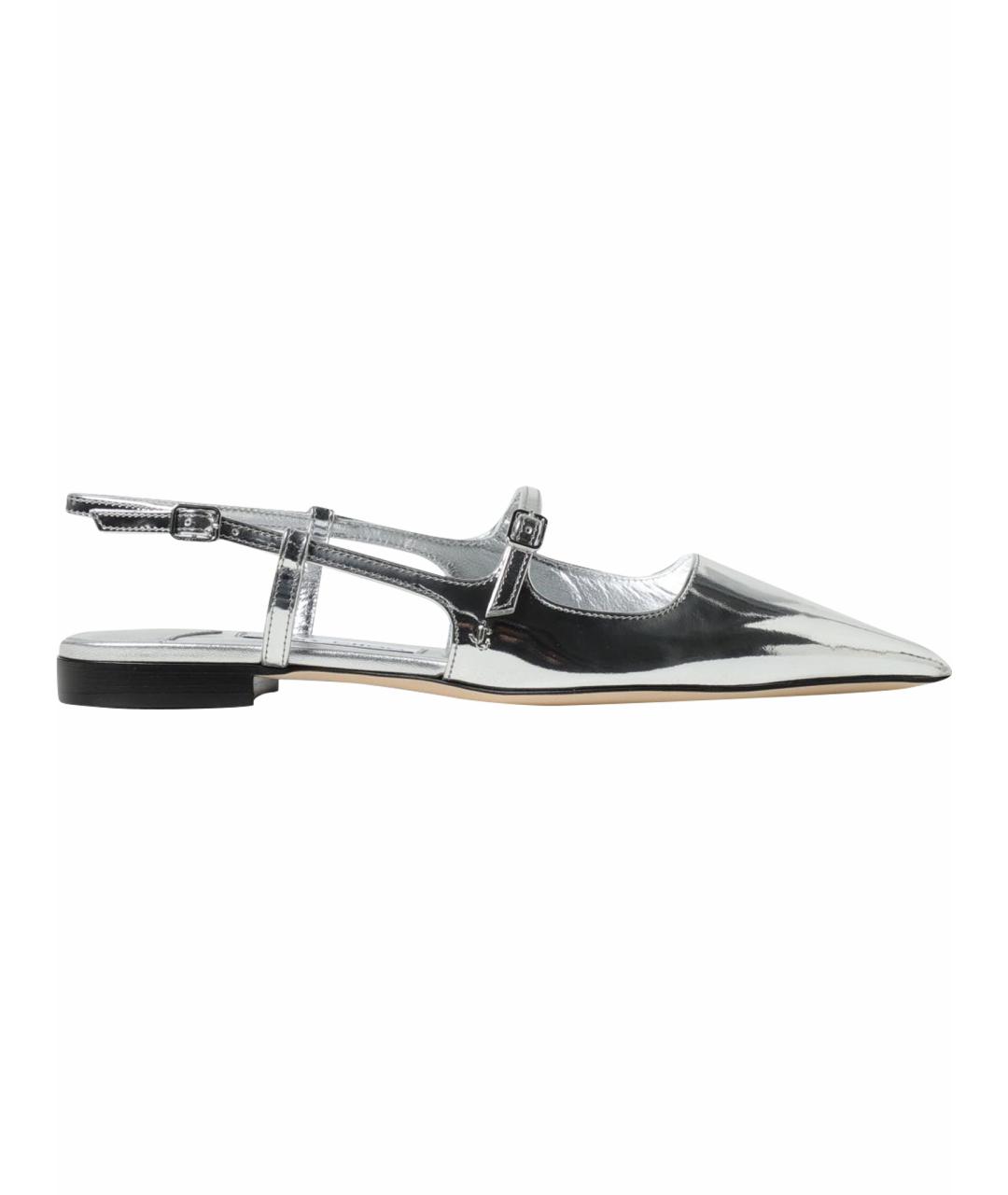 JIMMY CHOO Серебряные балетки, фото 1