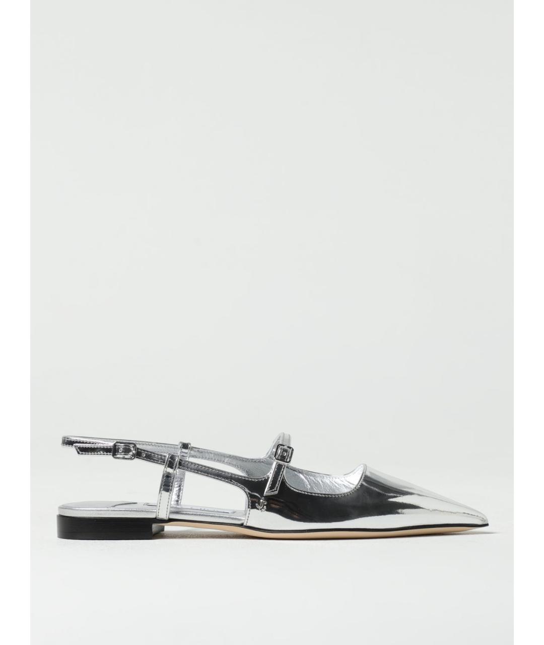 JIMMY CHOO Серебряные балетки, фото 5