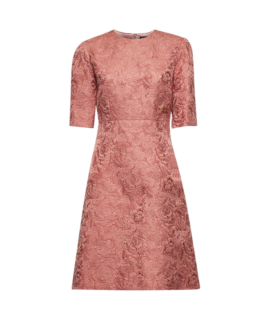DOLCE&GABBANA Розовое повседневное платье, фото 1