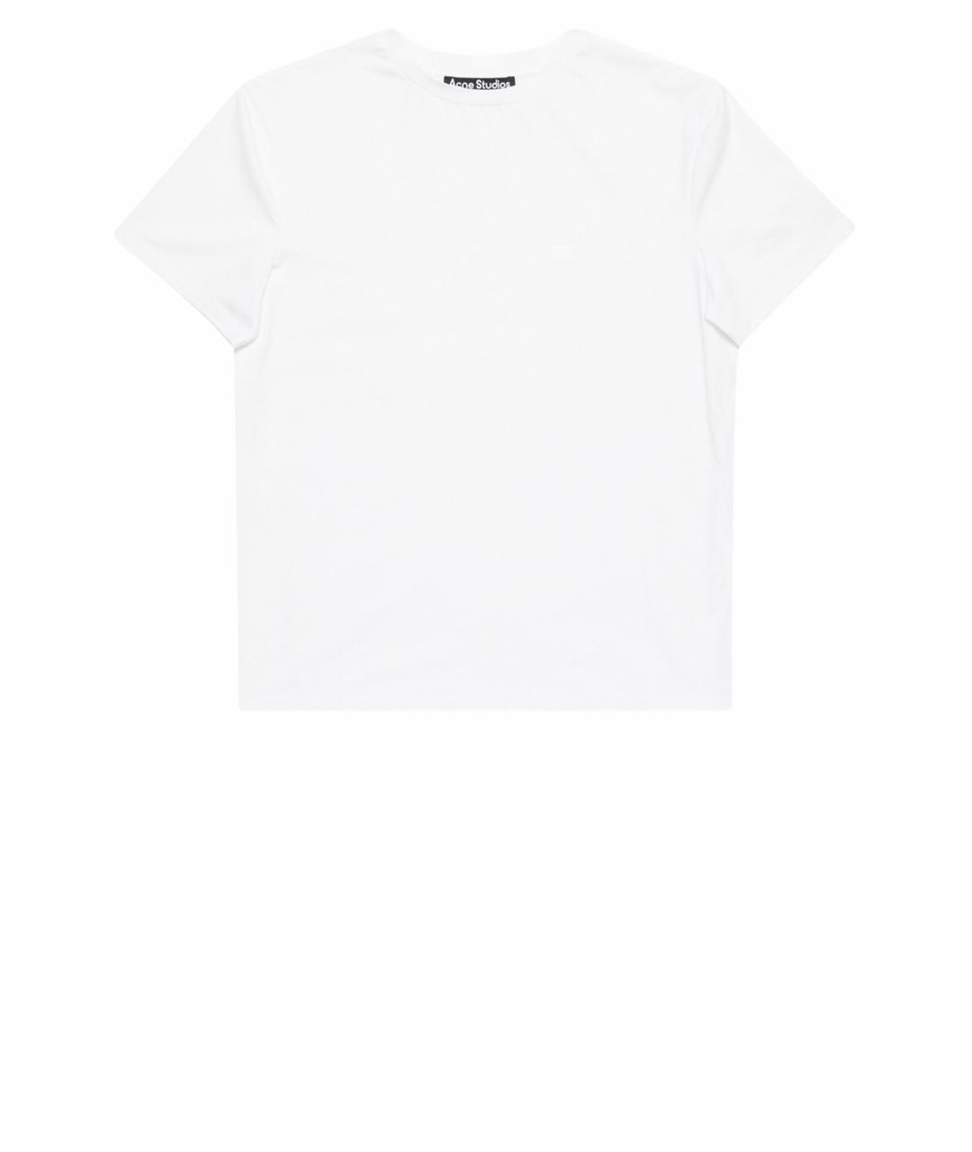 ACNE STUDIOS Белая хлопко-эластановая футболка, фото 1