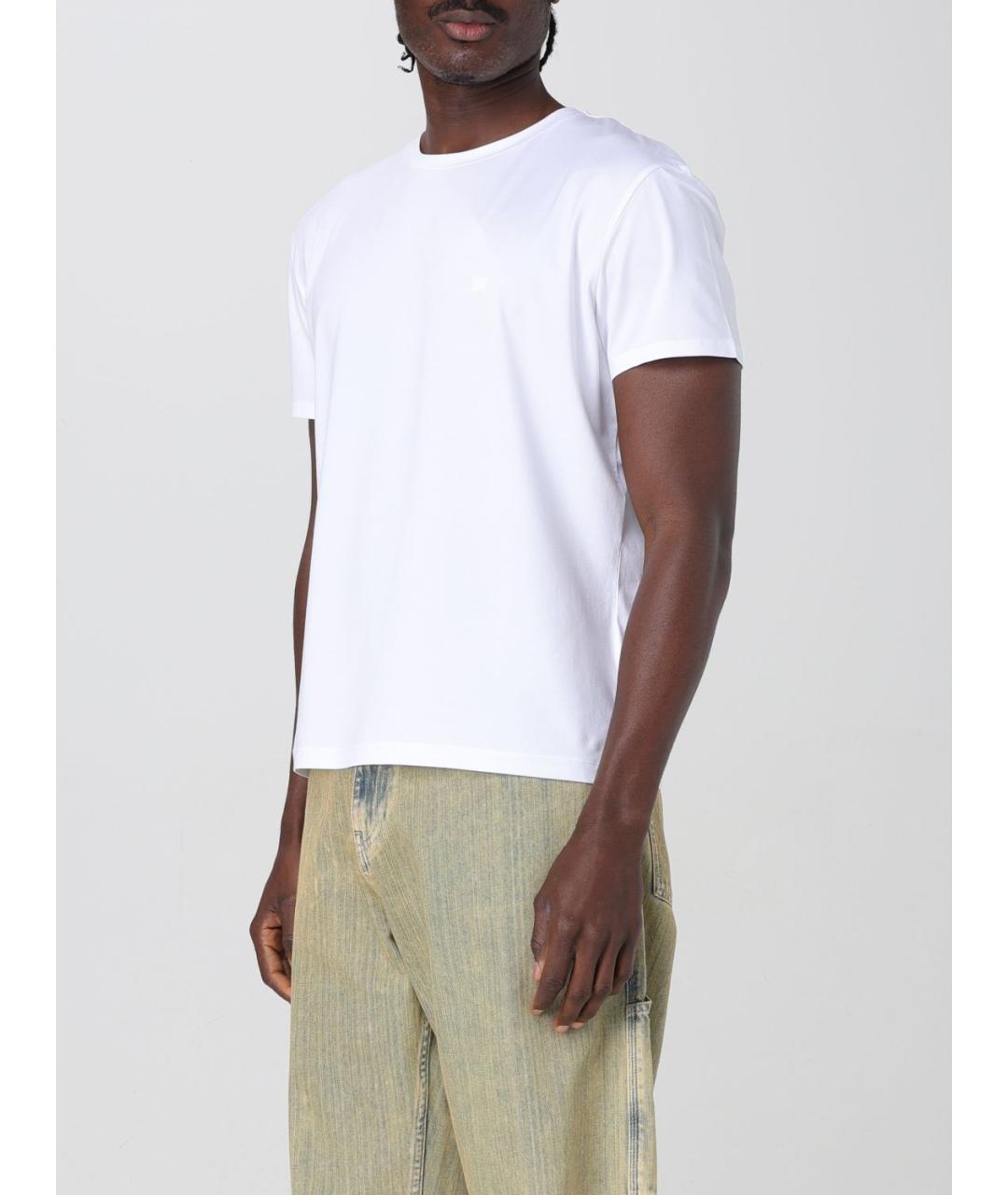 ACNE STUDIOS Белая хлопко-эластановая футболка, фото 5