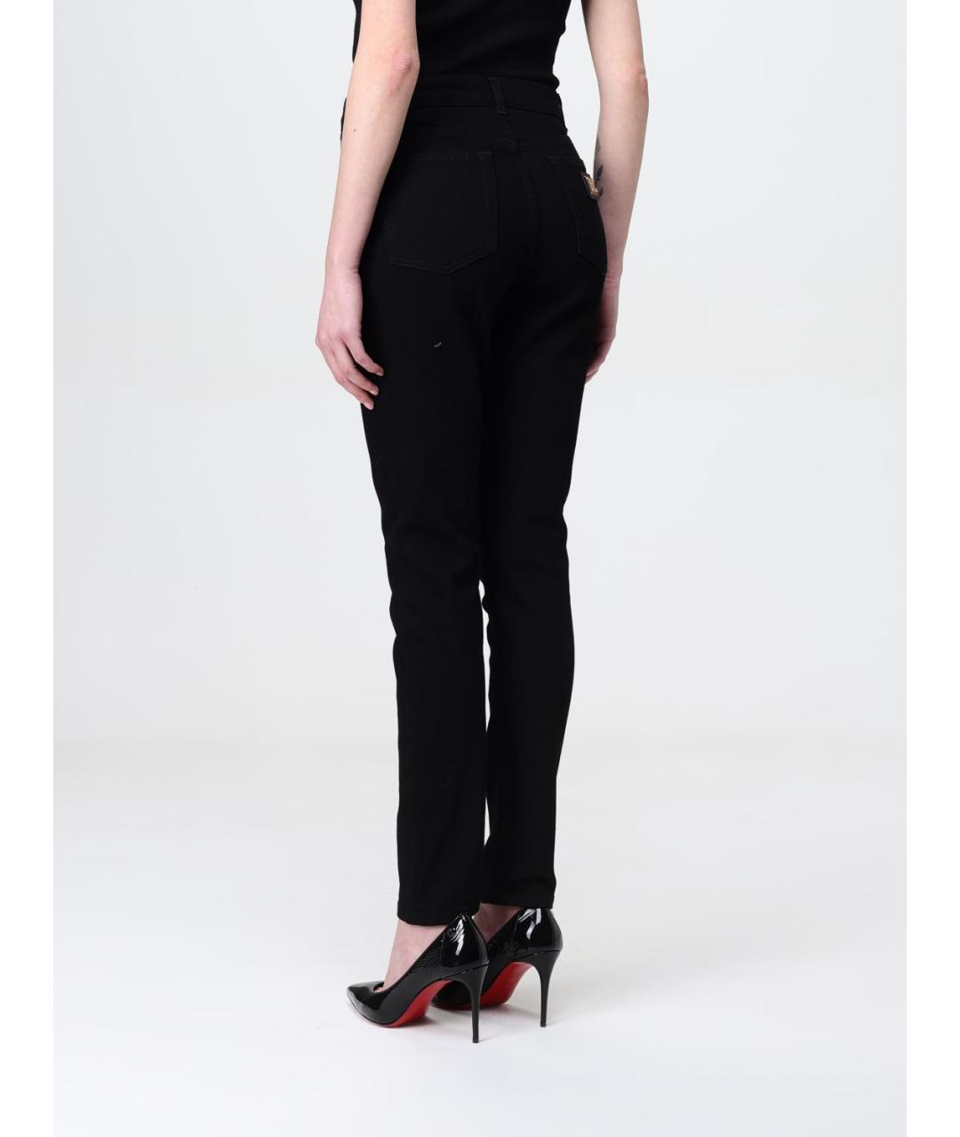 DOLCE&GABBANA Черные хлопко-эластановые джинсы слим, фото 4