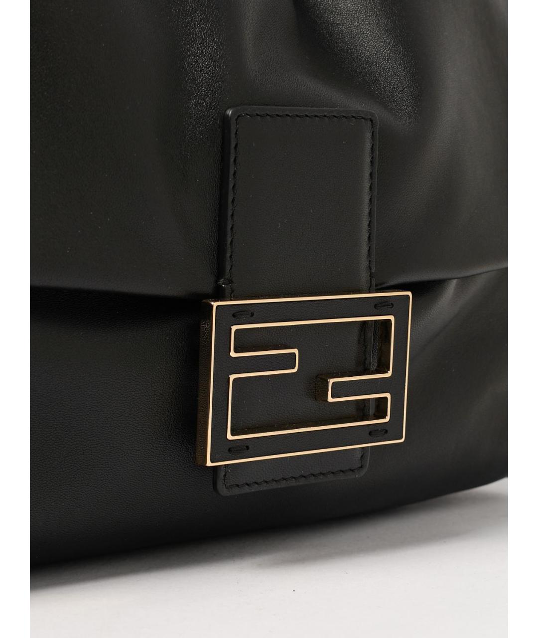 FENDI Черная кожаная сумка через плечо, фото 4