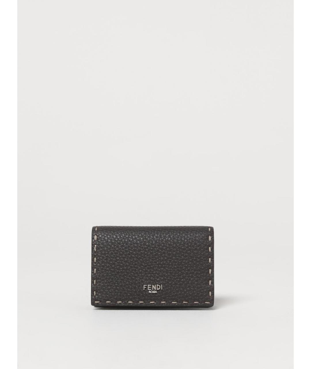 FENDI Коричневый кожаный кошелек, фото 4