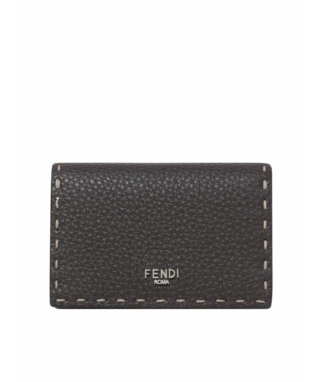 FENDI Коричневый кожаный кошелек, фото 1