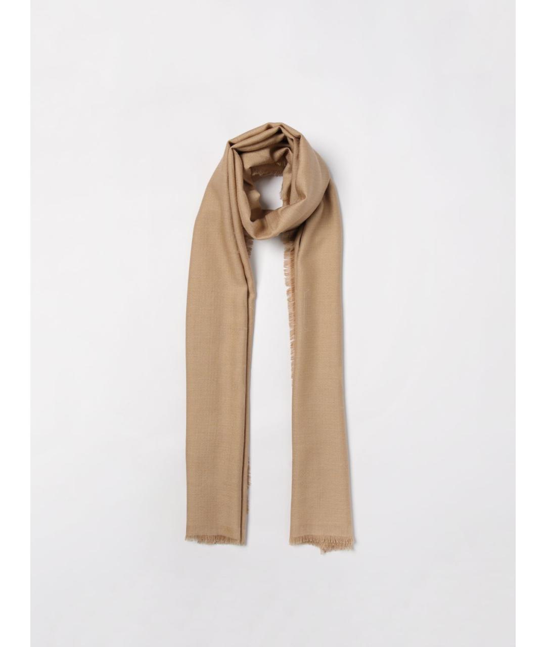 MAX MARA Коричневый шарф, фото 2