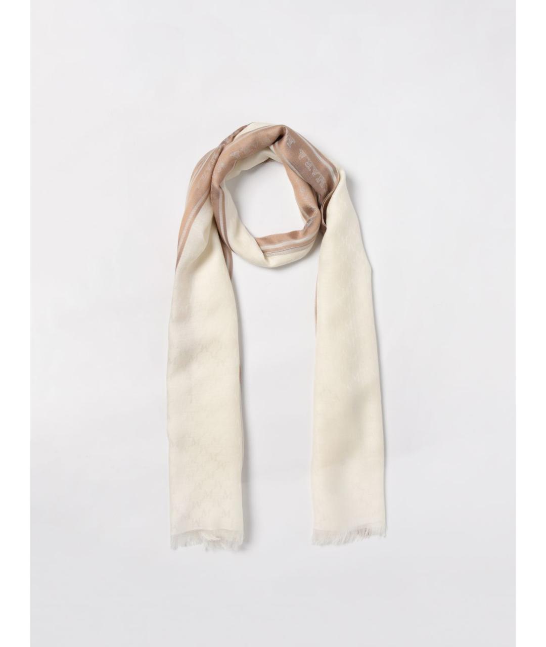 MAX MARA Бежевый шарф, фото 2