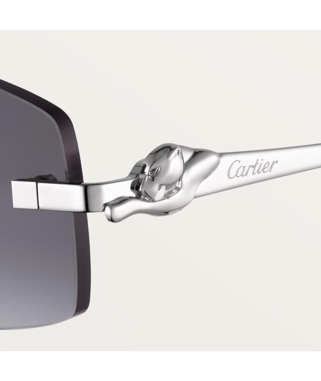 CARTIER Серебряные металлические солнцезащитные очки, фото 4
