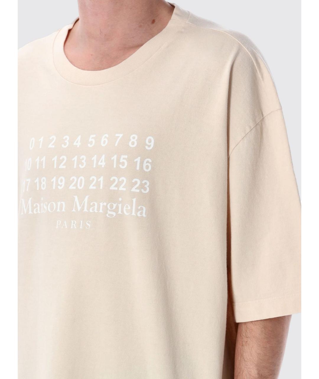 MAISON MARGIELA Бежевая футболка, фото 4