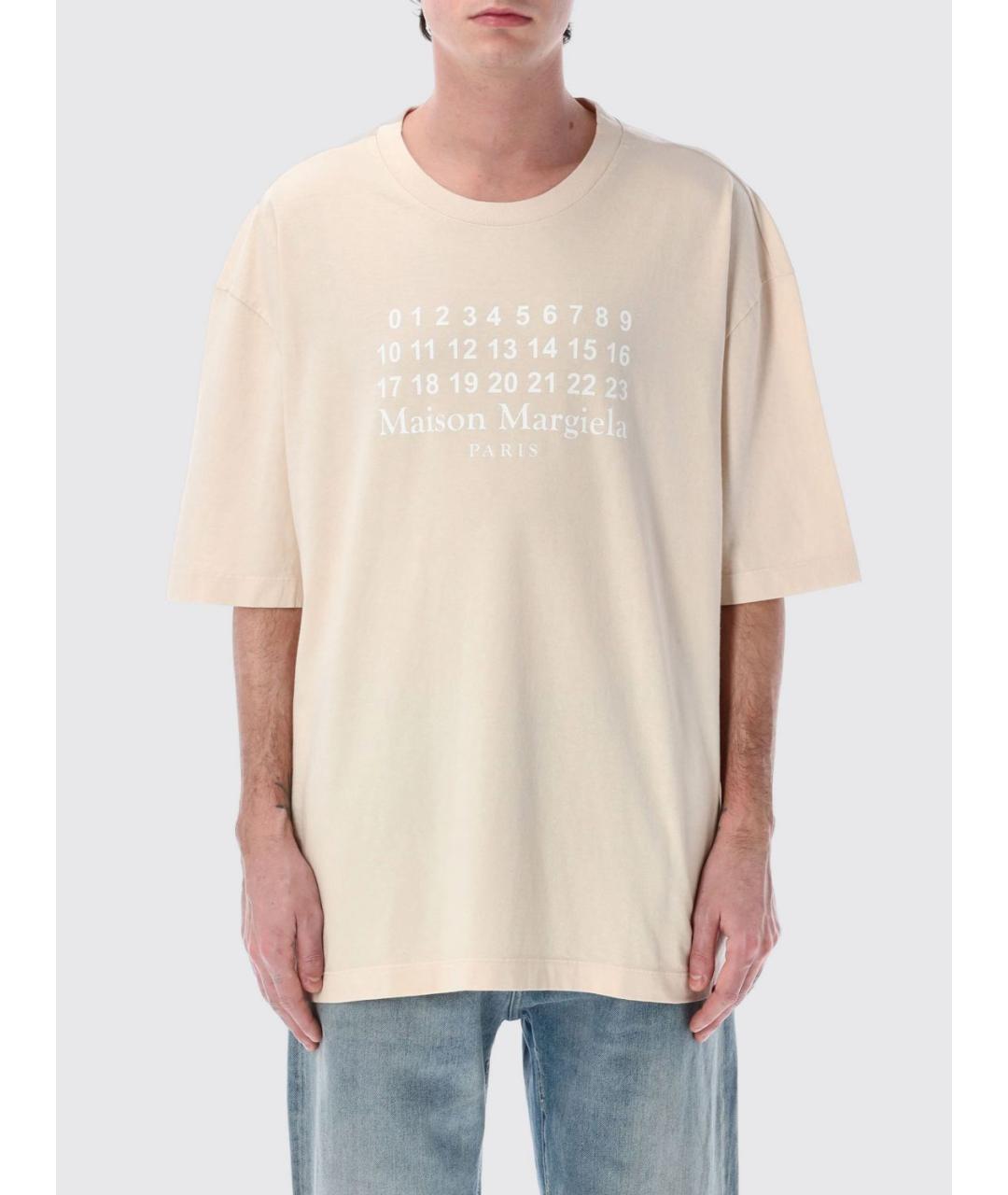 MAISON MARGIELA Бежевая футболка, фото 2