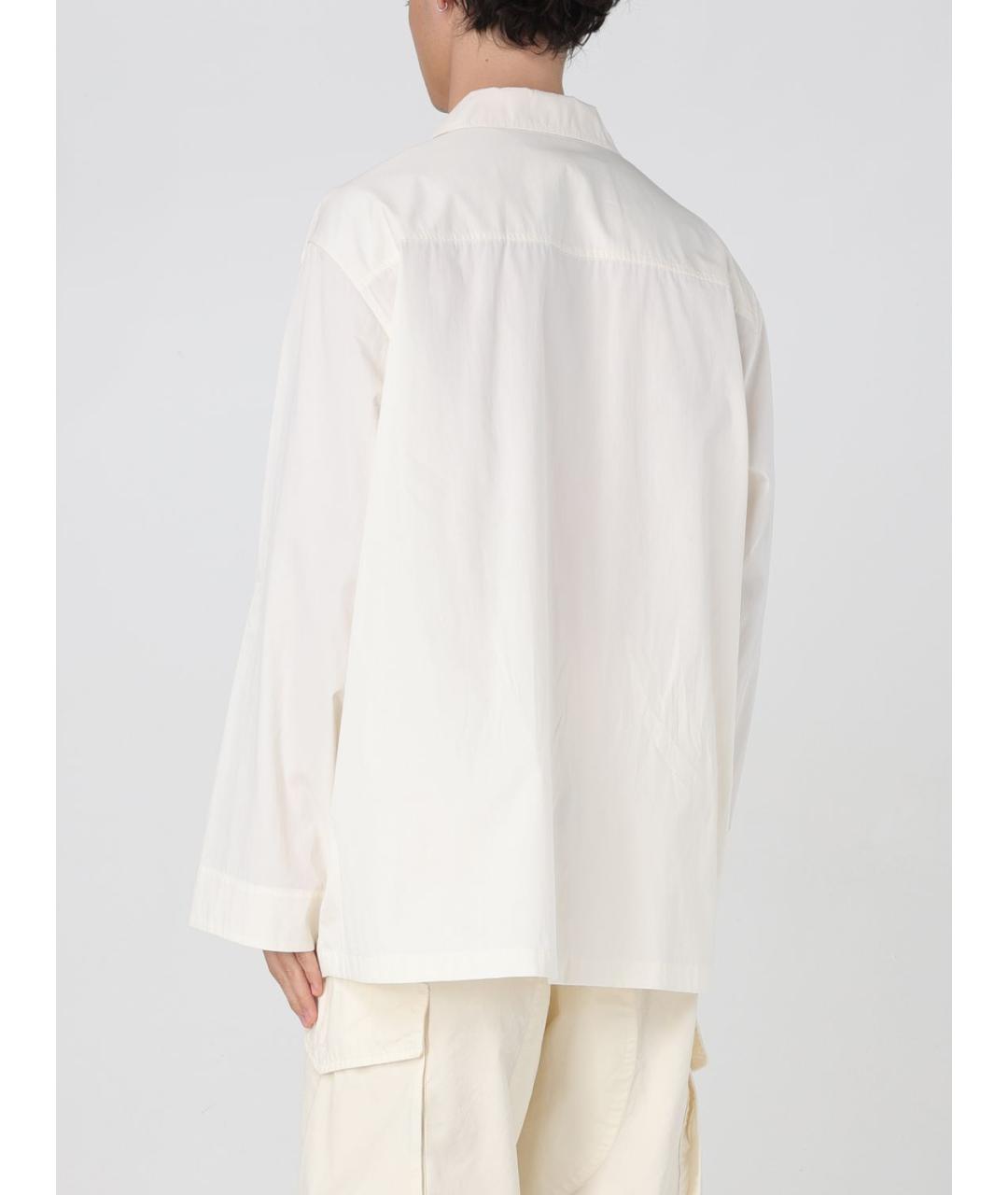 JIL SANDER Белая хлопковая кэжуал рубашка, фото 4