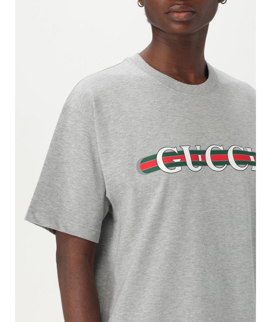 GUCCI Серая футболка, фото 5
