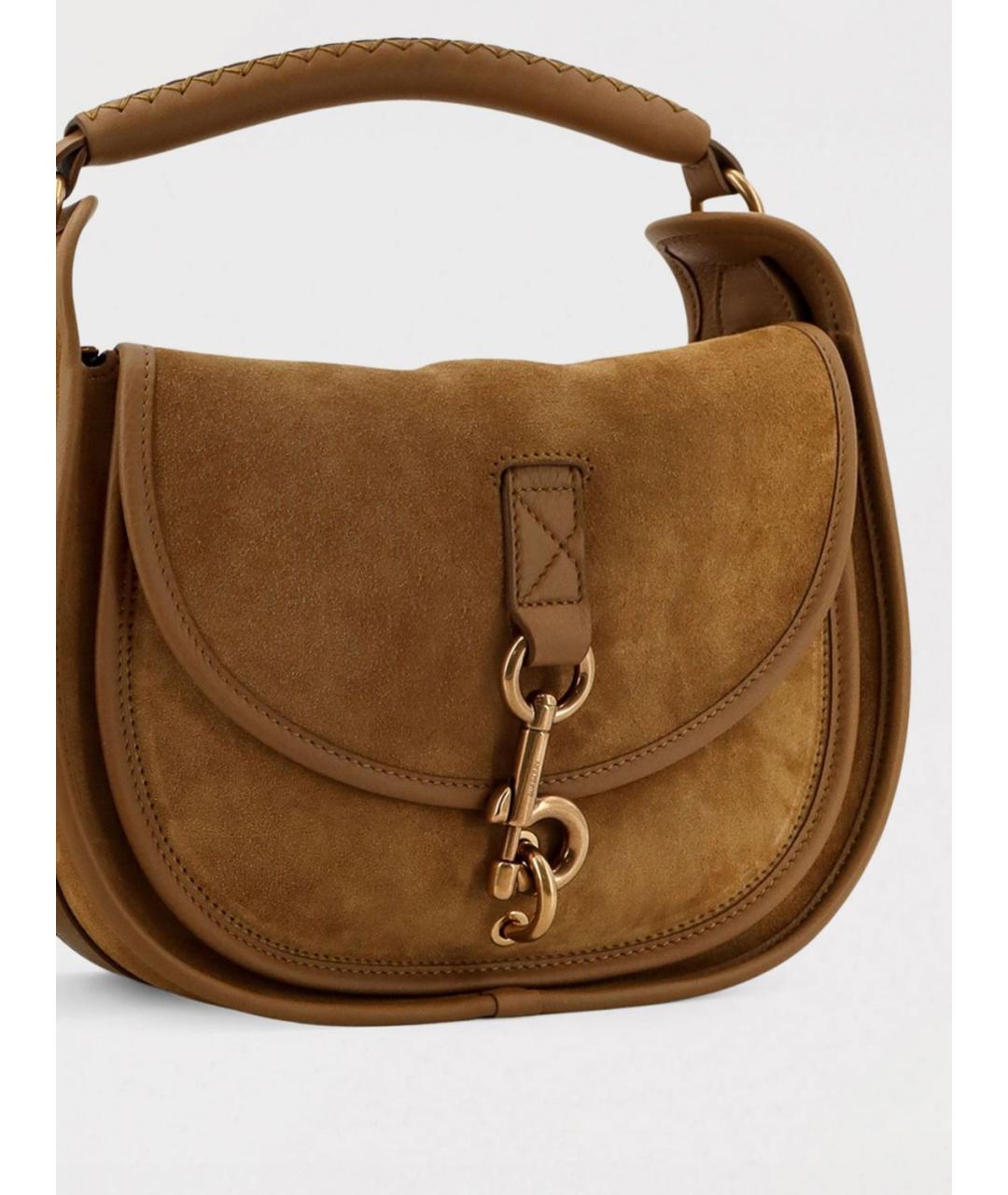 BURBERRY Коричневая кожаная сумка через плечо, фото 3
