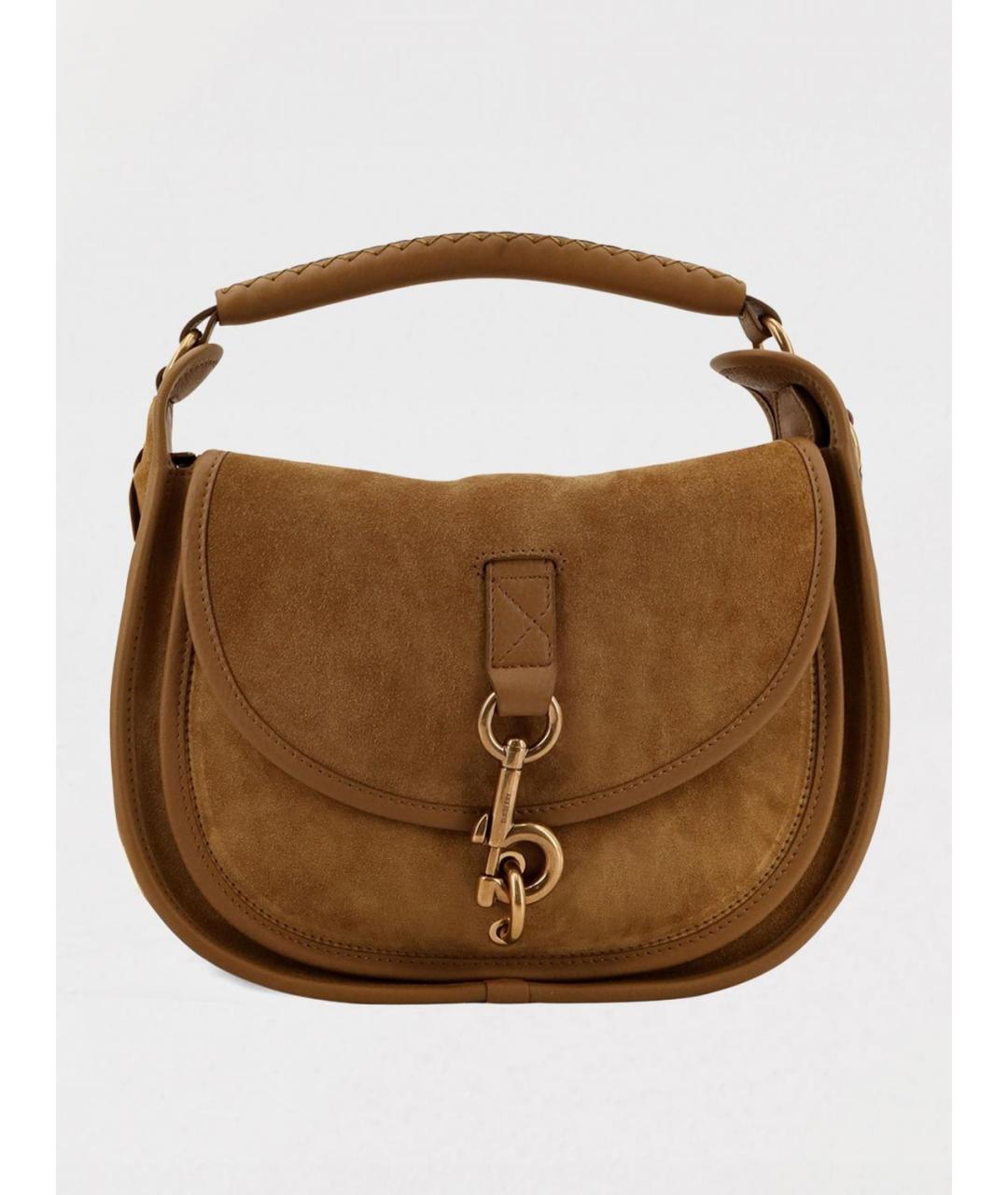 BURBERRY Коричневая кожаная сумка через плечо, фото 4
