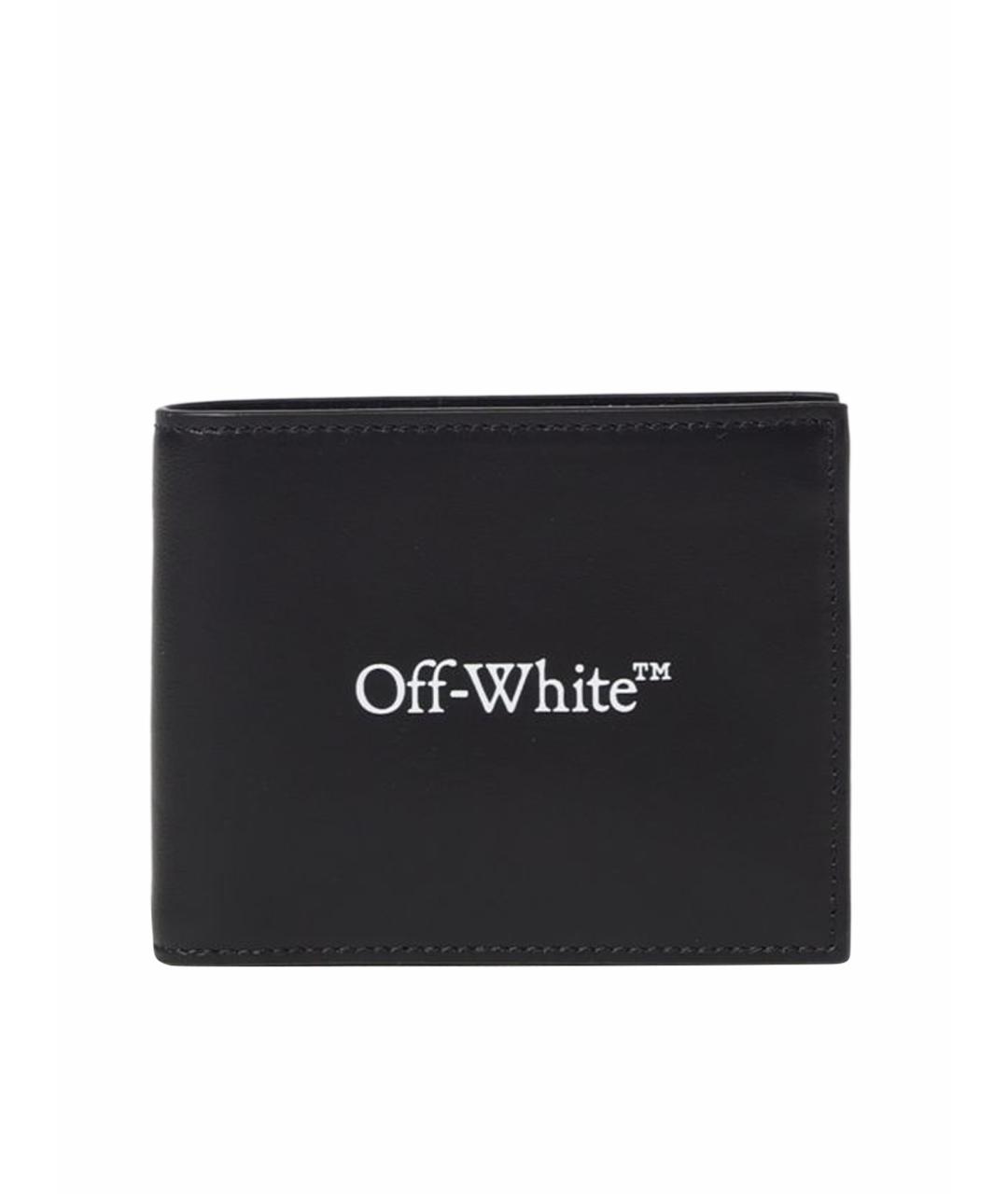 OFF-WHITE Черный кожаный кошелек, фото 1