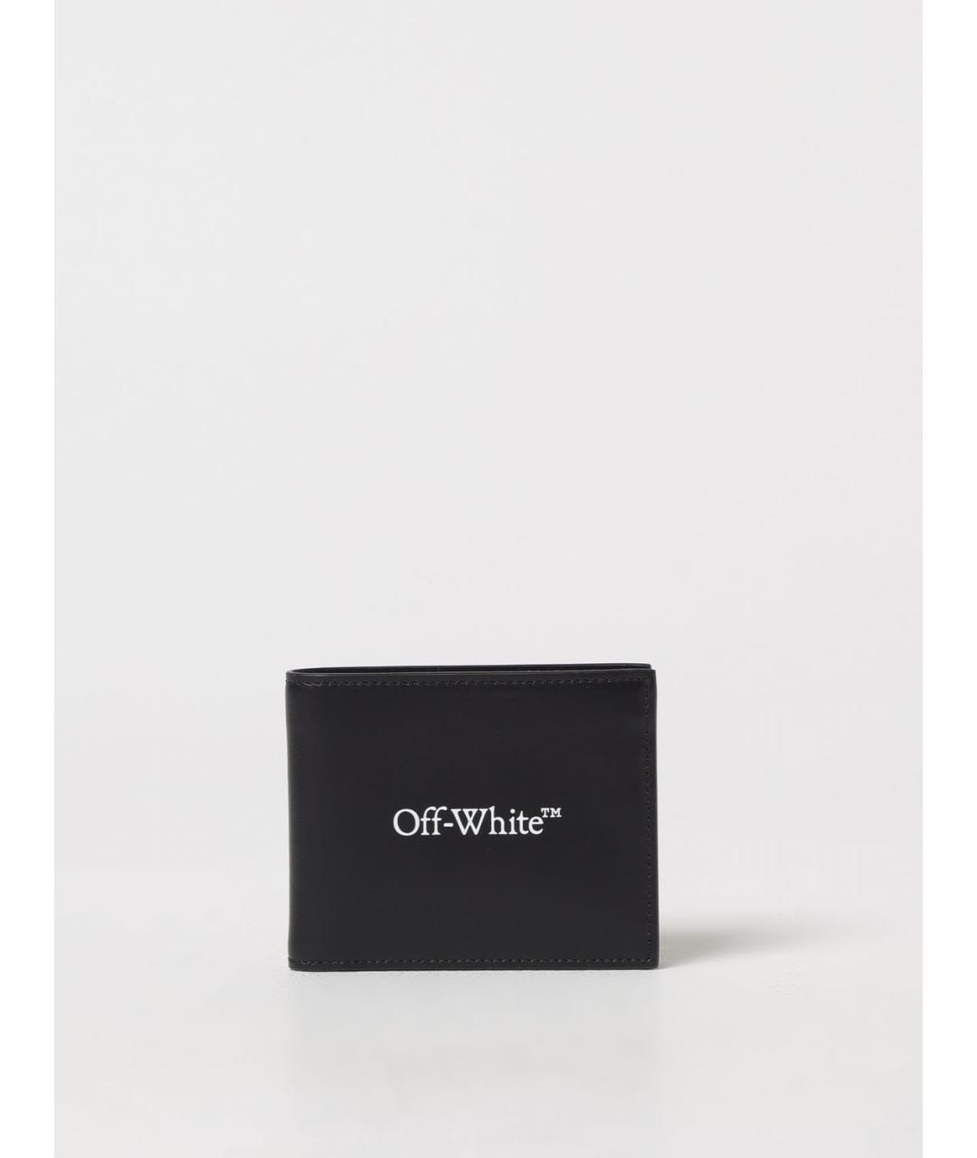 OFF-WHITE Черный кожаный кошелек, фото 4