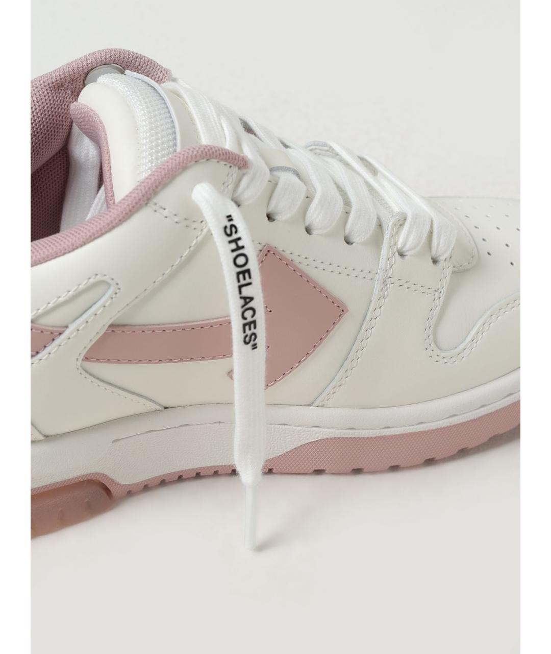 OFF-WHITE Белые кожаные кеды, фото 4