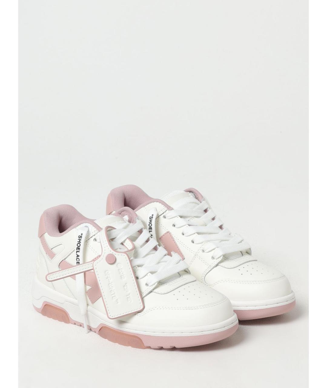 OFF-WHITE Белые кожаные кеды, фото 2