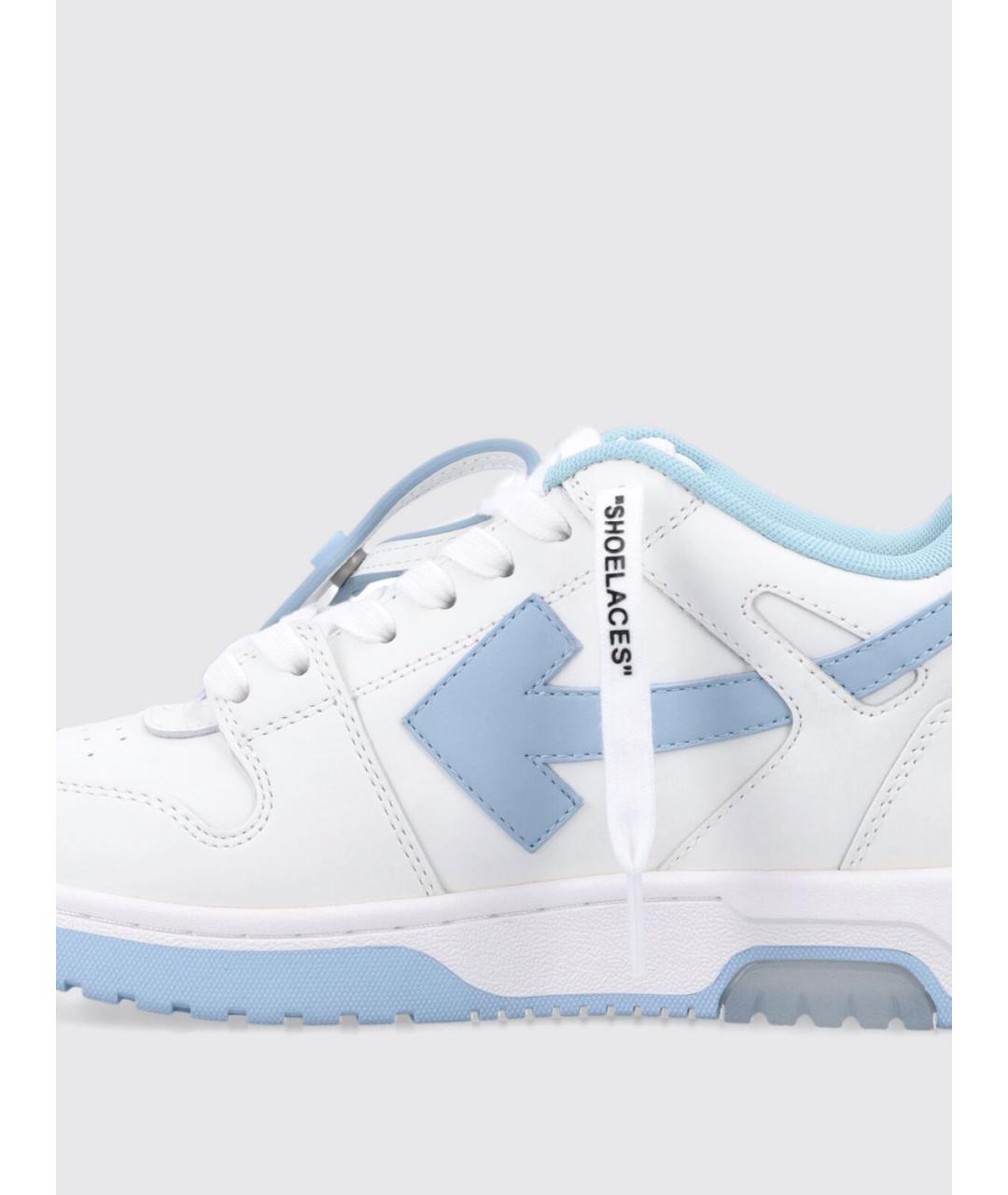 OFF-WHITE Белые кожаные кеды, фото 4