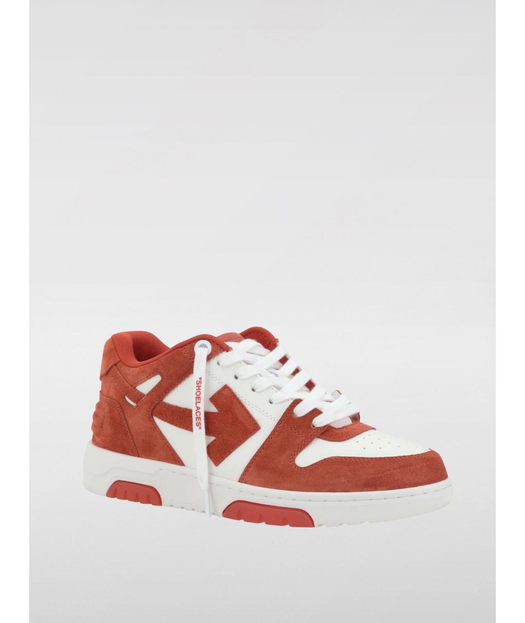 OFF-WHITE Красные низкие кроссовки / кеды, фото 2