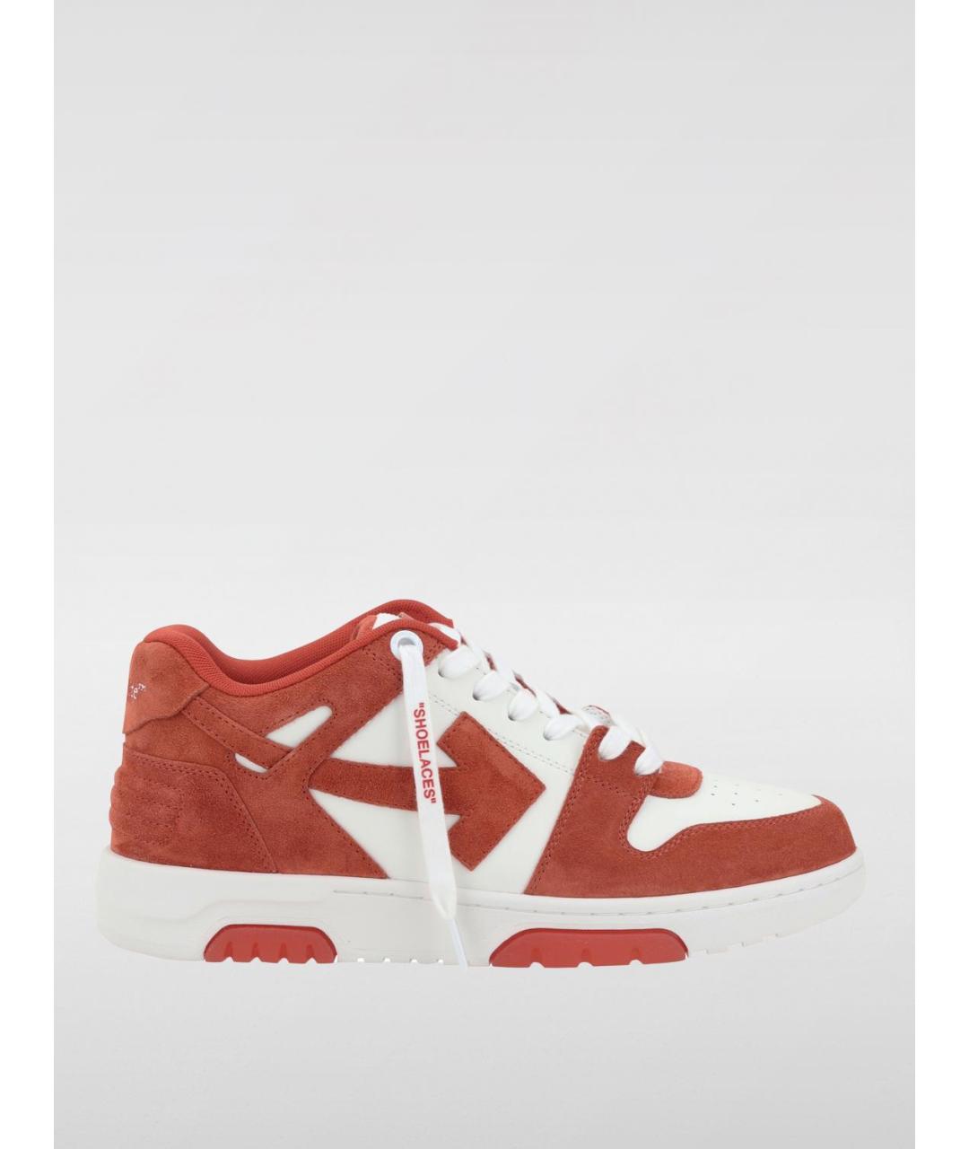OFF-WHITE Красные низкие кроссовки / кеды, фото 4