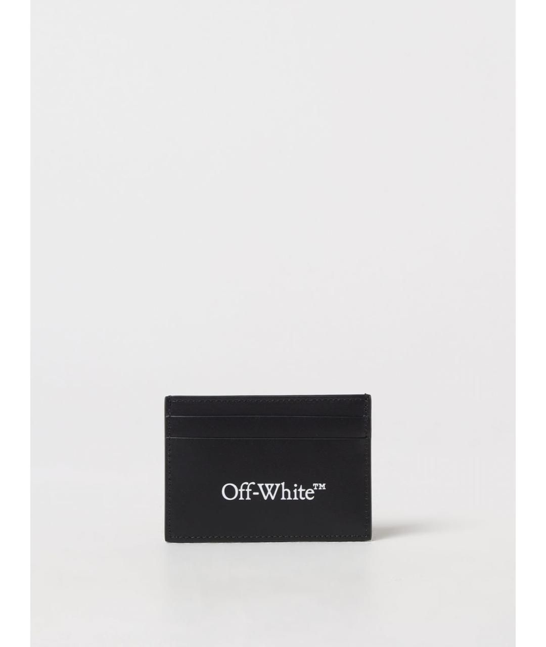 OFF-WHITE Черный кожаный кардхолдер, фото 3