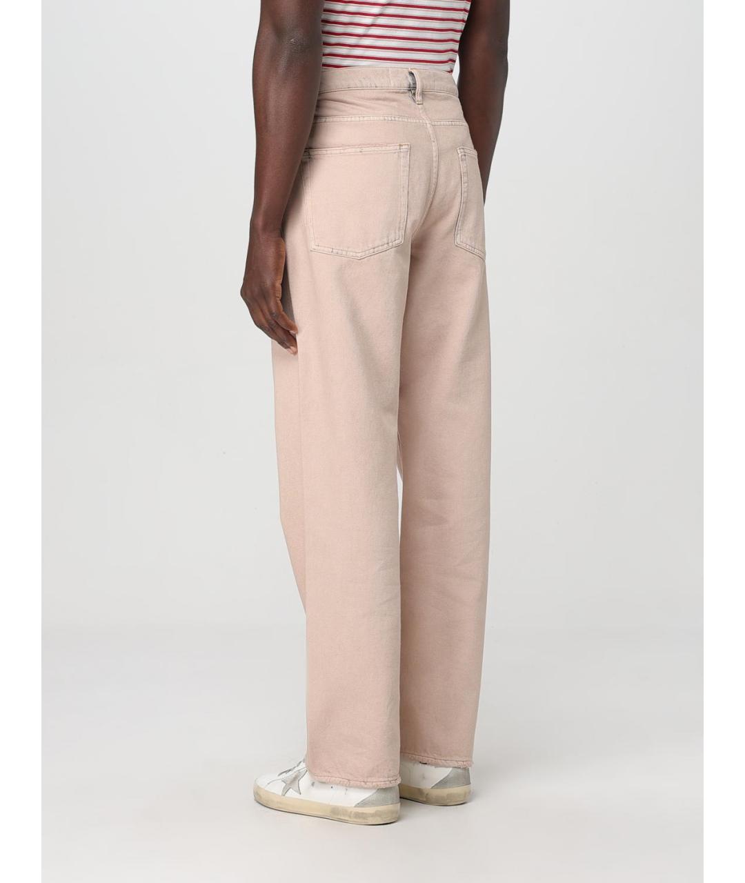 GOLDEN GOOSE DELUXE BRAND Розовые хлопковые прямые джинсы, фото 4