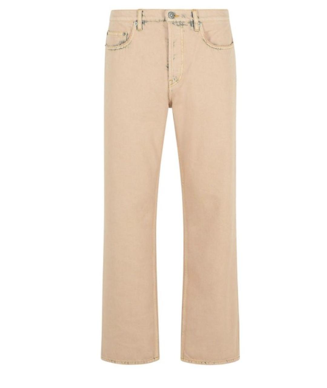 GOLDEN GOOSE DELUXE BRAND Розовые хлопковые прямые джинсы, фото 1