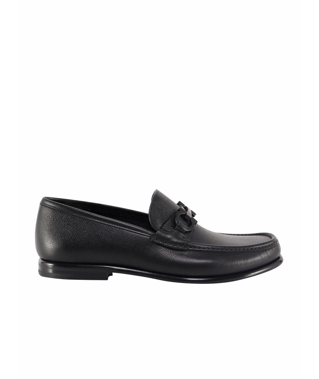 FERRAGAMO Черные лоферы, фото 1