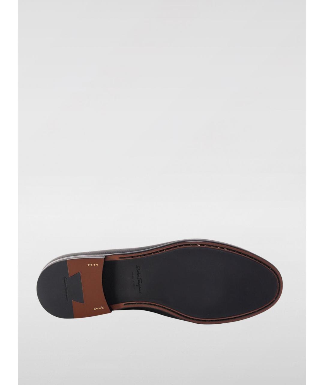 FERRAGAMO Черные лоферы, фото 4