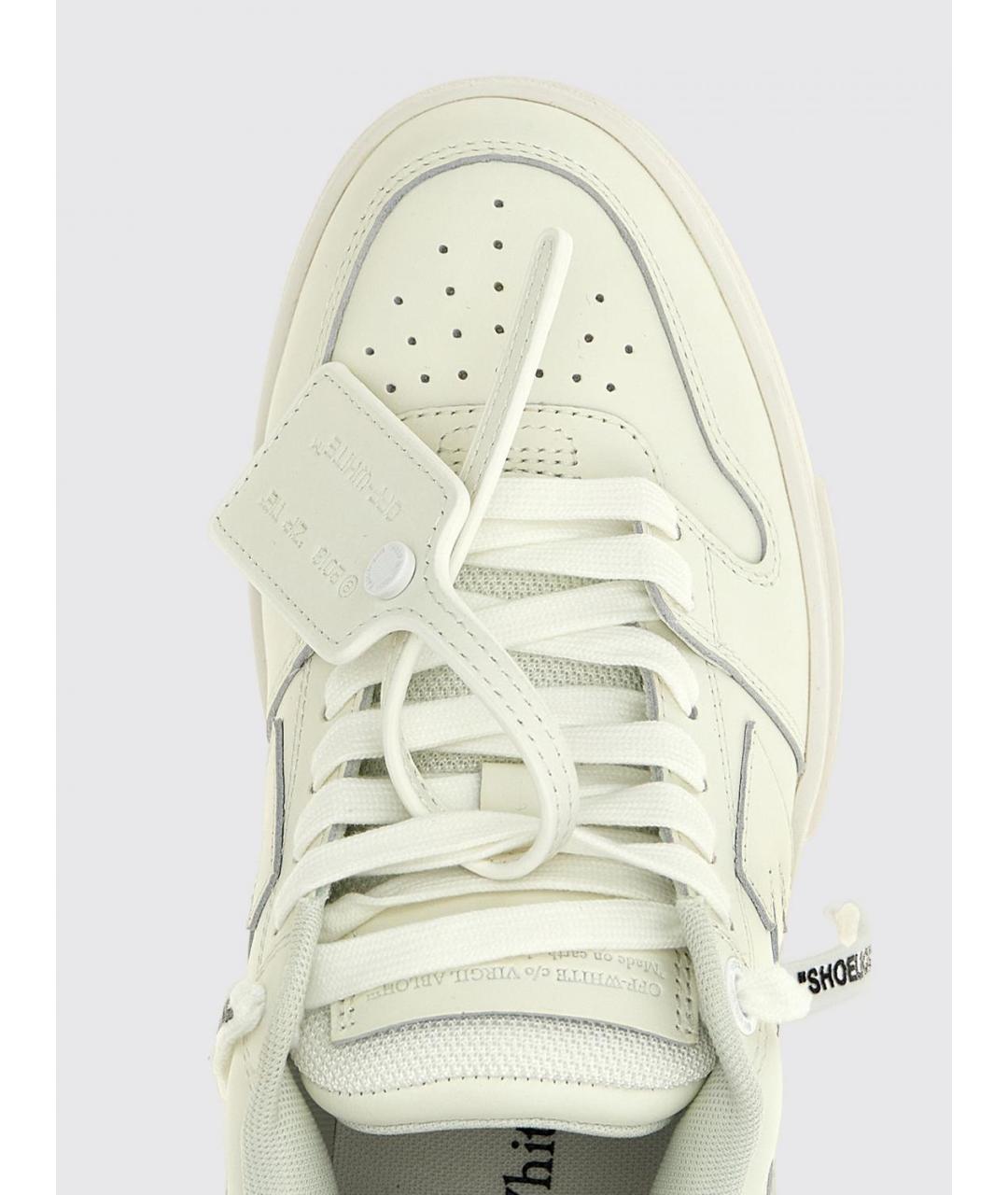 OFF-WHITE Белые кожаные кеды, фото 4