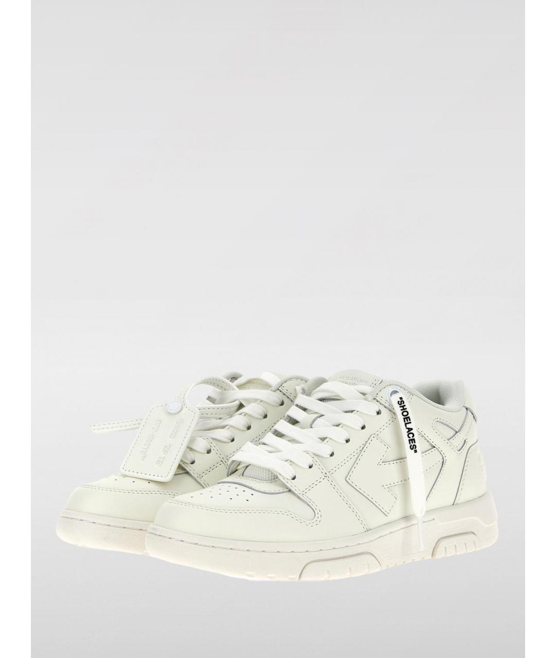 OFF-WHITE Белые кожаные кеды, фото 2