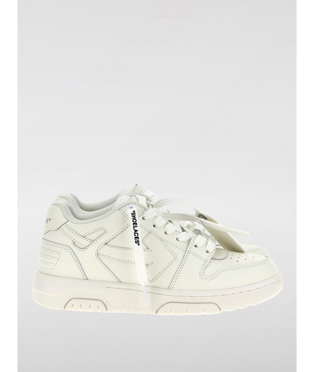 OFF-WHITE Белые кожаные кеды, фото 5