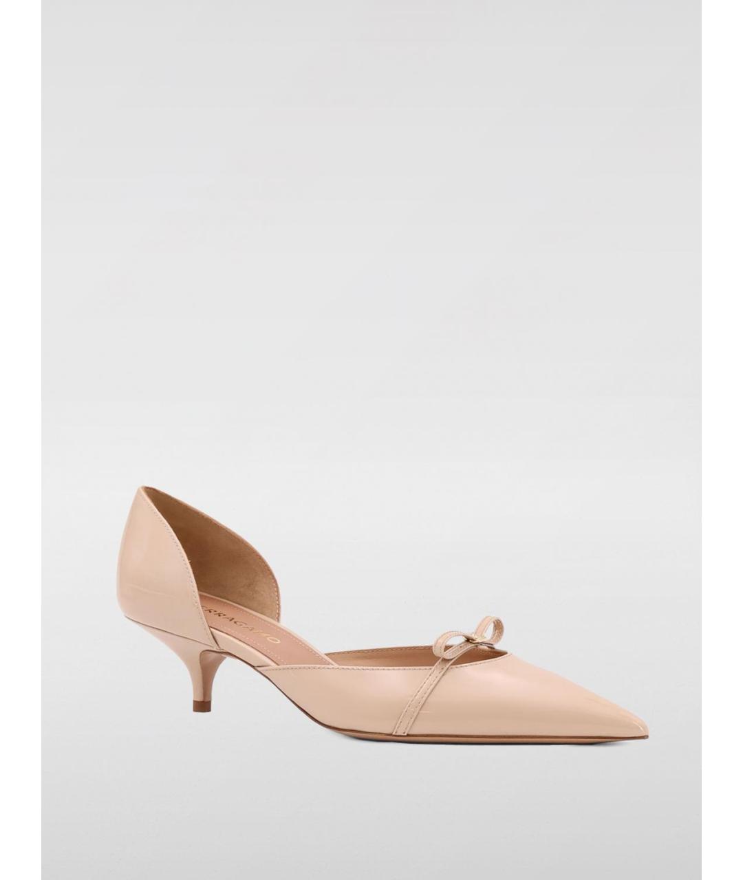 FERRAGAMO Бежевые кожаные туфли, фото 2