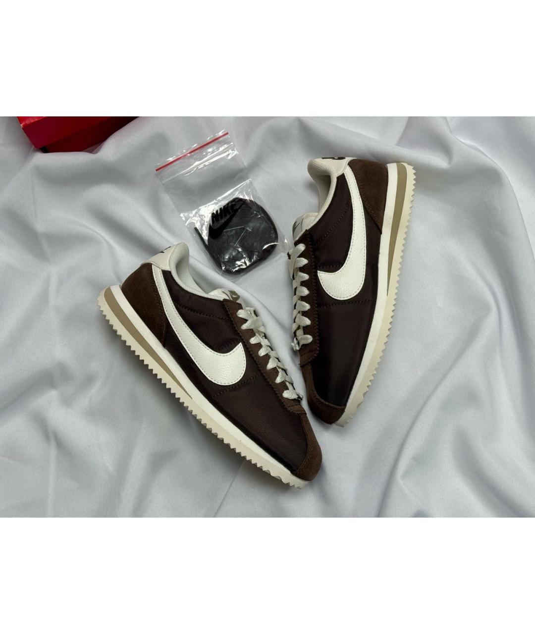 NIKE Коричневые замшевые кроссовки, фото 3