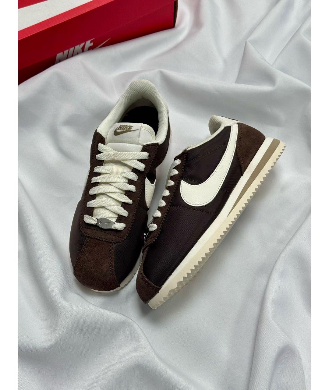 NIKE Коричневые замшевые кроссовки, фото 5