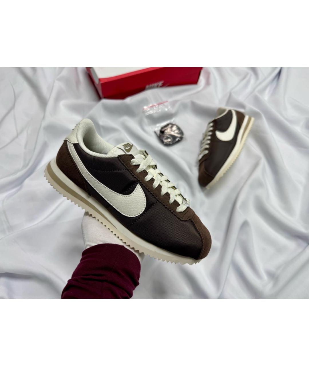 NIKE Коричневые замшевые кроссовки, фото 2