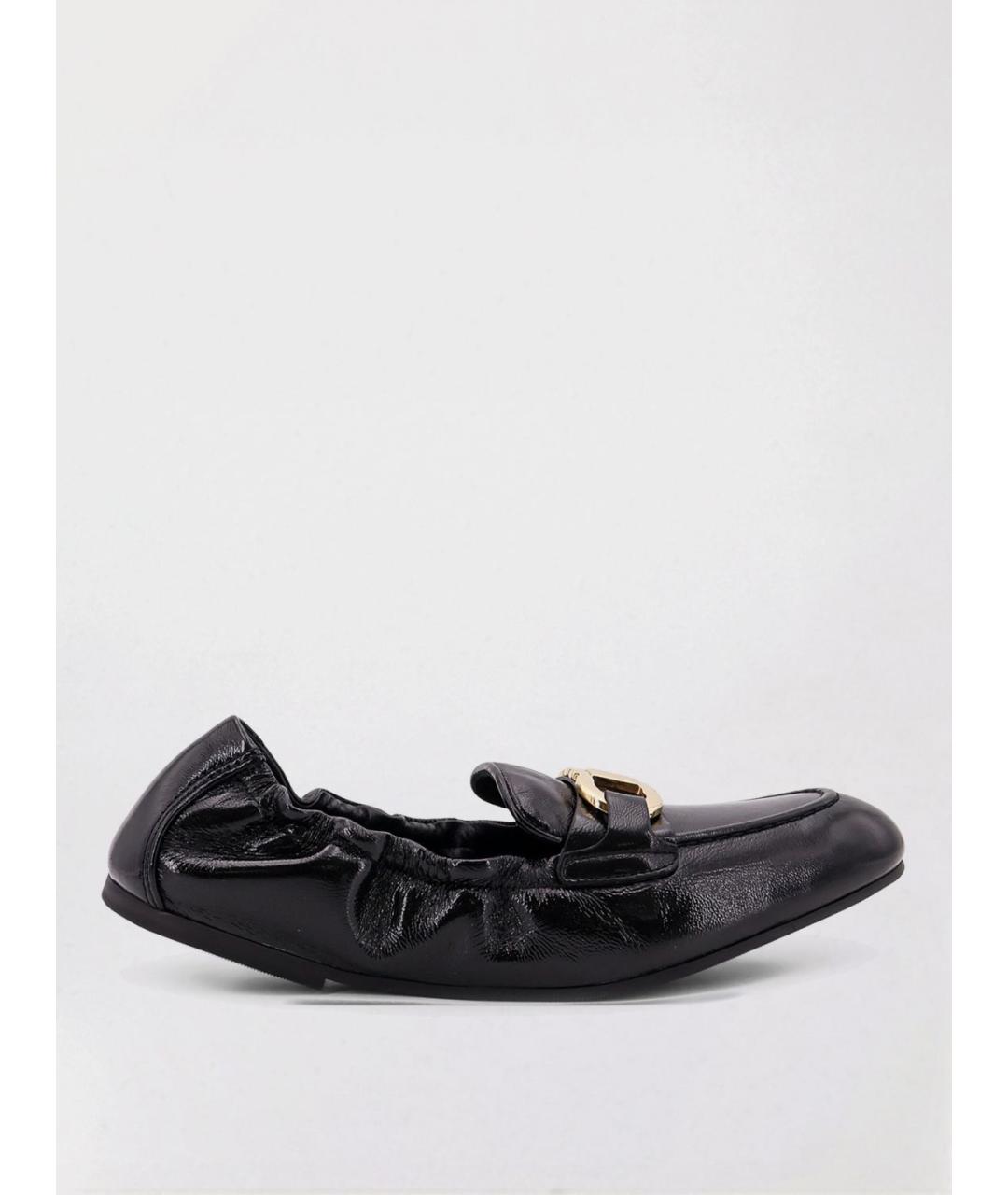 FERRAGAMO Черные лоферы из лакированной кожи, фото 4