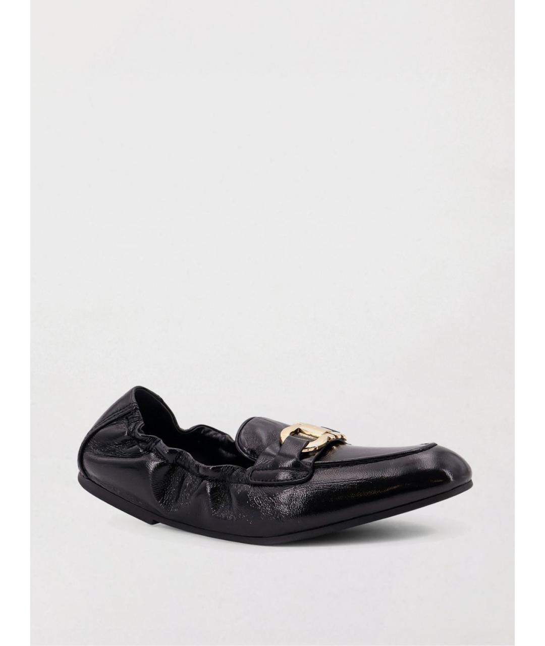FERRAGAMO Черные лоферы из лакированной кожи, фото 2